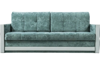 Диван прямой Адель 2, Plush dusty green, декор Рамух белый