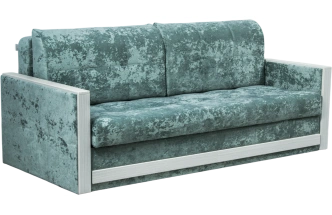 Диван прямой Адель 2, Plush dusty green, декор Рамух белый