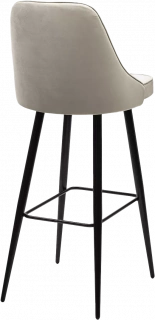 Барный стул Nepal-bar, латте #25, велюр, черный каркас (H=78cm)