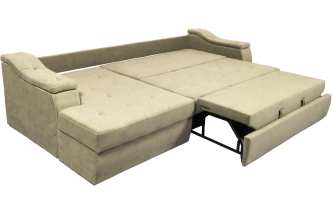 Диван угловой Бруно, Levis 03, нить белая, угол левый