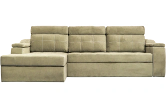 Диван угловой Бруно, Levis 03, нить белая, угол левый