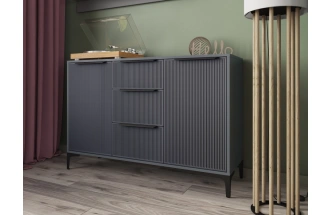 Комод широкий Иадама, графит / графит софт